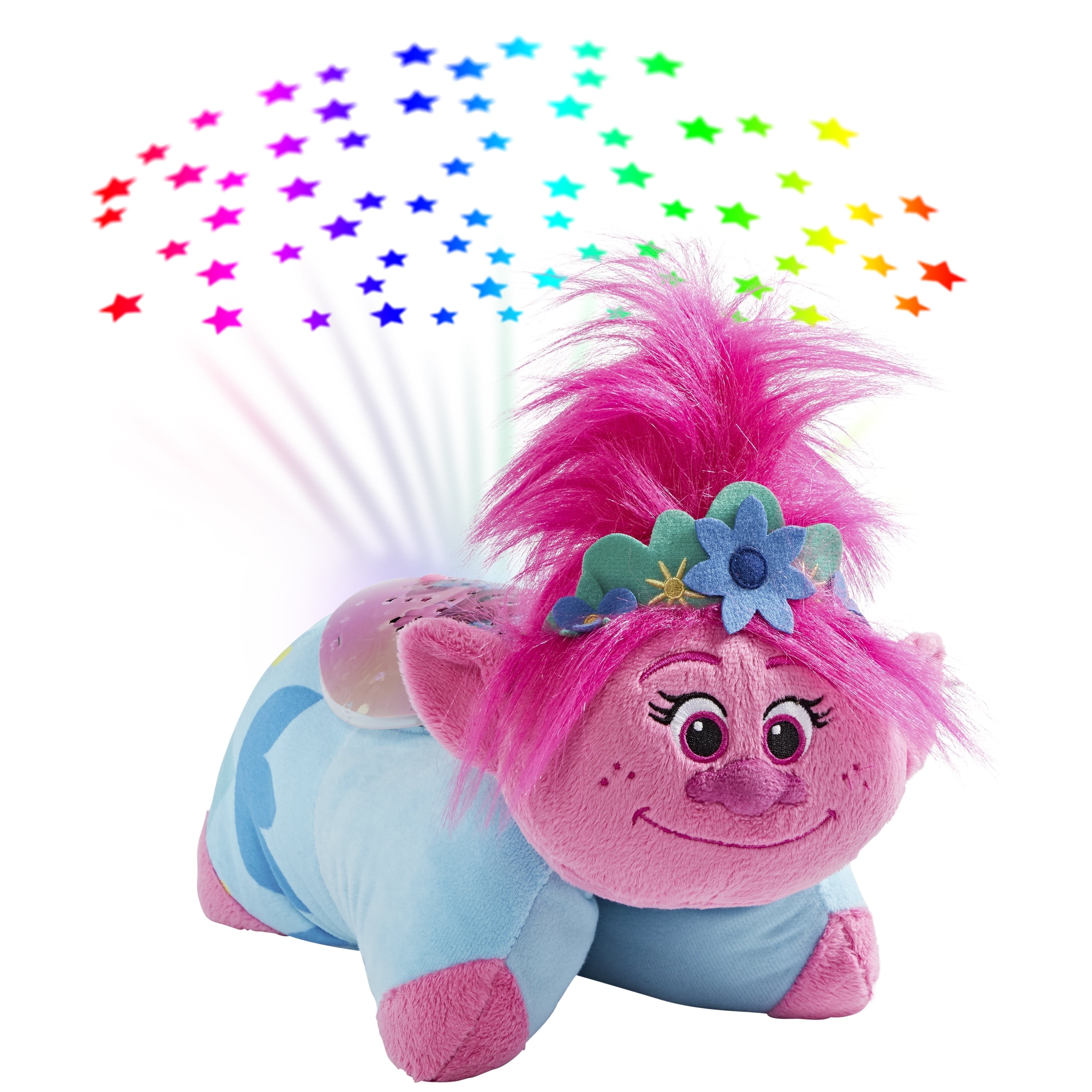 Pillow Pets DreamWorks Poppy Sleeptime Lite 11" Trolls World Tour Stuffed Animal Plush Nightlight