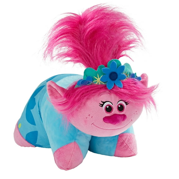 Pillow Pets DreamWorks Poppy Stuffed Animal Trolls World Tour Plush Toy for Toddler, Pink