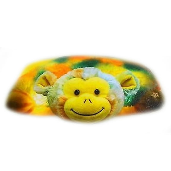 Pillow Pets - Mini Glow Pets Child's Night LED Lights Plush Rainbow Pillow - Monkey 12"Lx6.9"Wx5.5"H