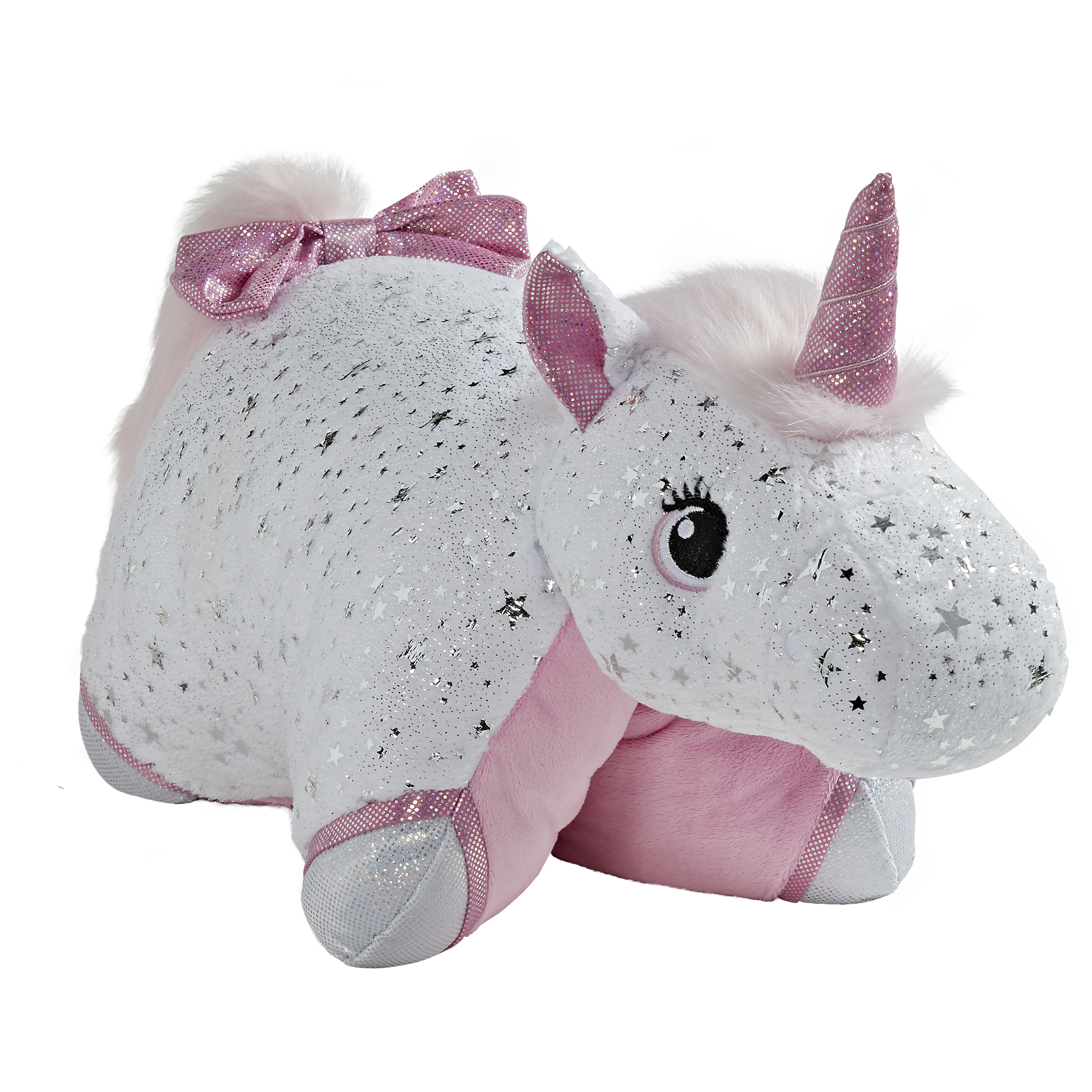 Pillow Pets Signature Glittery White Unicorn Stuffed Animal Plush Toy - image 1 of 5
