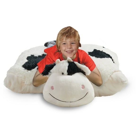 Pillow Pets Signature Jumboz 30" x 30" Cozy Cow Oversized Plush Decorative Pillow