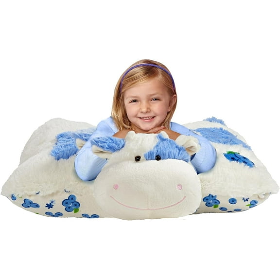 Pillow Pets Sweet Scented Blueberry Cow, Jumbo 30 Stuffed Animal Plush Toy