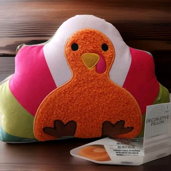 Pillow Plush Fall Shaped Thanksgiving Holidays Turkey 14''
