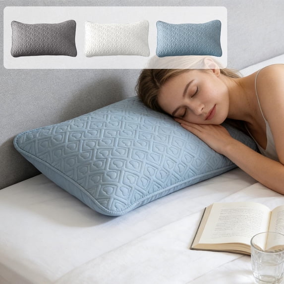 Pillow Protector Cover, Standard Size Breathable Waterproof Pillowcase Guard, Hygienic Sweat and Stain Proof Encasement for Allergen and Dust Mite Protection, Topliu