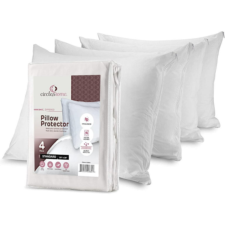 Protect Your Pillows with Our 4 Pack Zippered Pillow Protectors Cases  Covers Set – NSS Sleep Solution