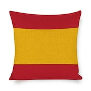 Pillow Protectors with Zipper Standard Size National Flag of Spain Pillows Cover National Pride Outdoor Square Pillow Cushion Cases Home Decor Throw Pillows Cover
