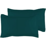 Pillow Sham 100% Egyptian Cotton 1000 Thread Count Soft and Luxury 2 Piece King Size 20"X40" inches, Decorative Pillow Shams - Teal Solid