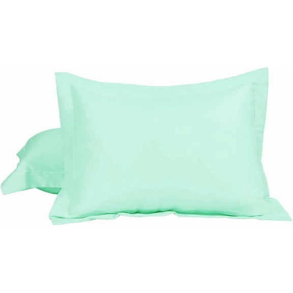 Pillow Shams 2 Pack Soft Brushed Microfiber Envelope Closure Pillowcases Boudoir(12"x16") Mint Green