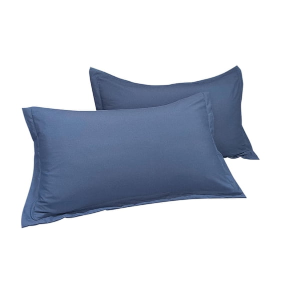 Pillow Shams, Brushed 1800 Microfiber - Bed Pillow Sham, Wrinkle Resistant Super Soft and Cozy - Cotton Pillowcase 19*29 Inch Dark Blue