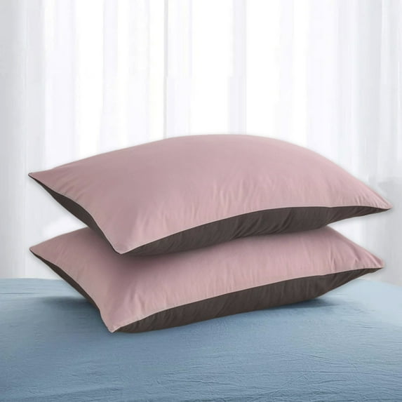 Pillow Shams Set of 2 Standard Size 19x29 Inch | Envelope Closure Soft Breathable Cotton Pillow Covers | Multicolor Decorative Durable Washable Pillowcase for Bedroom Sofa | 48x74cm