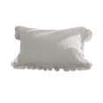thumbnail image 1 of Pillow Shams Set of 2 Pure Cotton Champray Ruffled Edge, Thick and Solid Washed Dobby Heavy Fabric Blue, 1 of 6
