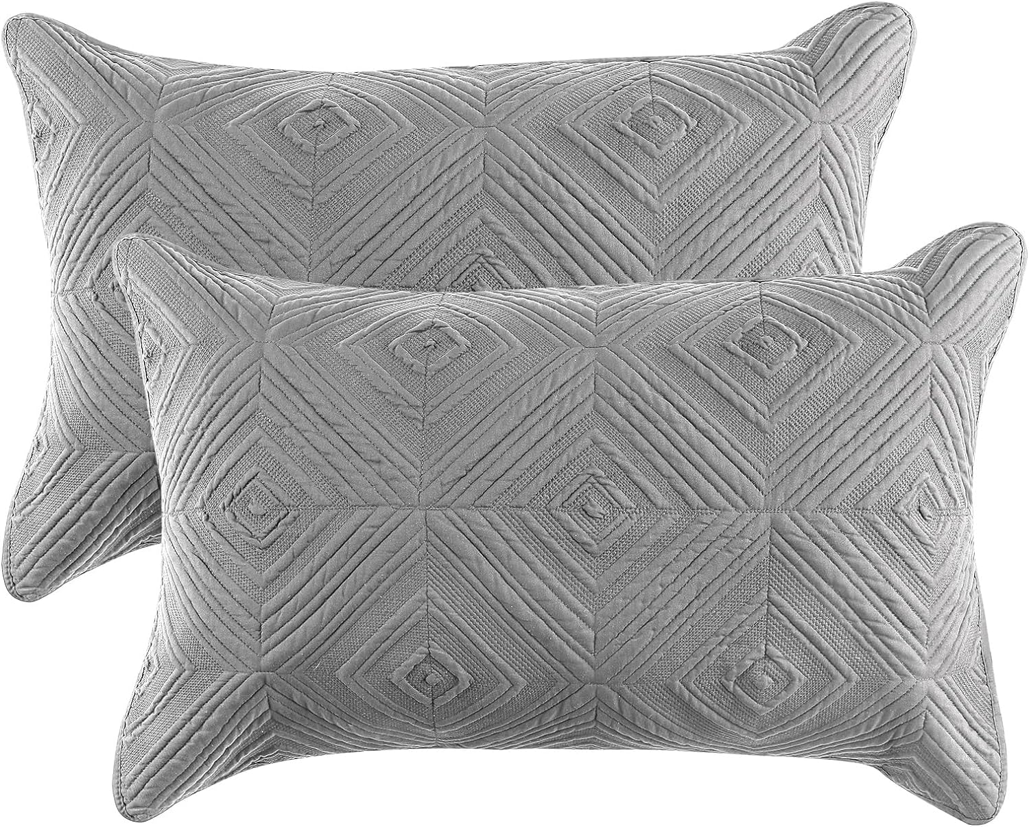 Pillow Shams Standard Size Set of 2, Ultra Soft Breathable Quilted
