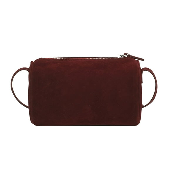 Pillow-Shaped Suede Handbag – 2025 Mini Crossbody Bag with Bonus Strap (Top Handle   Shoulder Carry, Fall/Winter Trend)