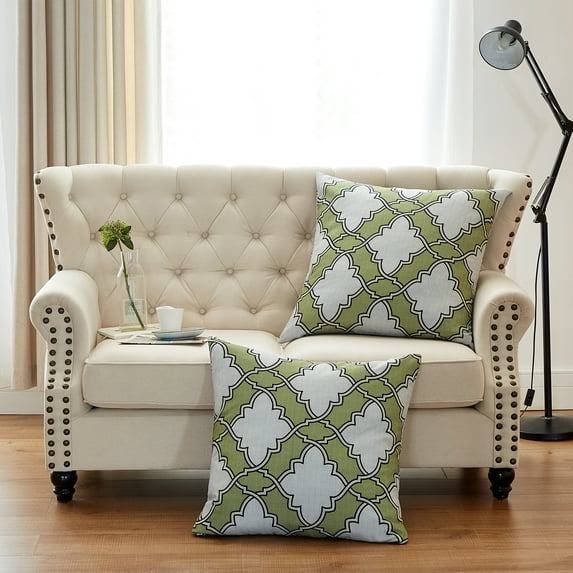 Pillow Shell - Dobson Printed 2 Piece Pillow Shell Set - 26" x 26" - Mosstone