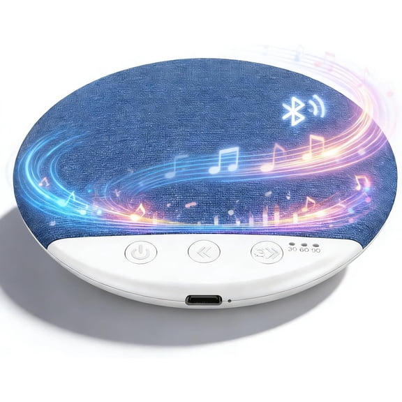 Under Pillow Sleep Speaker with White Noise, Ultra Slim Blue-Tooth 5.4 Pillow Headphones for Side Sleepers with 30/60 Min Sleep Timer, Lightweight Bone Conduction Sound Design for Sleeping, Blue