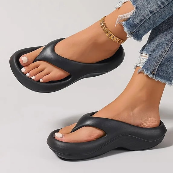 Pillow Slides For Women Plantar Fasciitis Orthotic Flip Flops Recovery Walking Sandals with Arch Support Summer Comfortable Slip On Flip Flops
