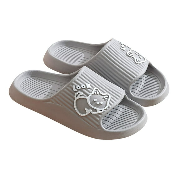 Pillow Slippers For Women And Men Shower Slides Non Slip Quick Drying Bathroom Sandals Thick Sole Ultra Cushion