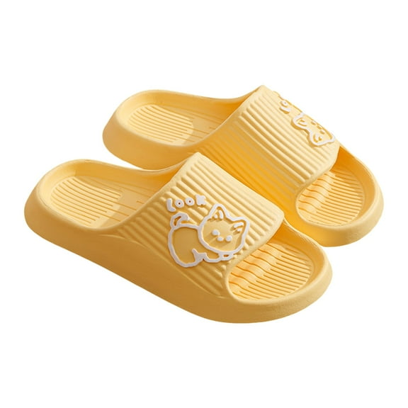 Pillow Slippers For Women And Men Shower Slides Non Slip Quick Drying Bathroom Sandals Thick Sole Ultra Cushion