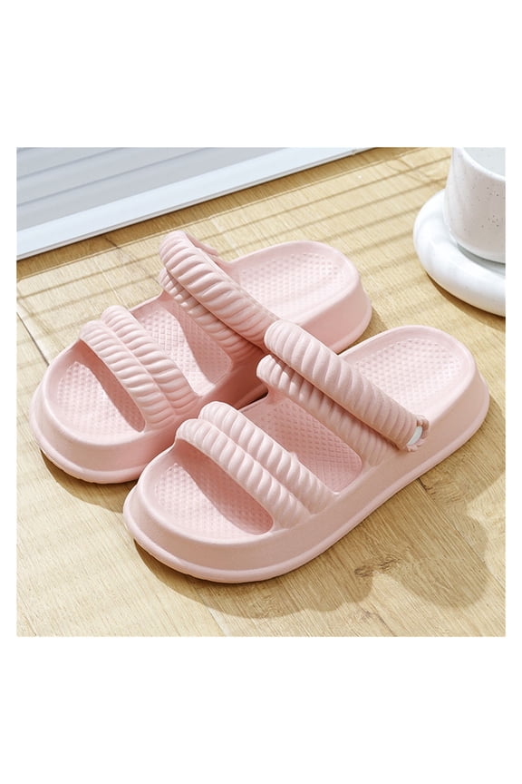 Pillow Slippers for Women Cloud Slides Flat Sandals Two-Strap Slide Sandals,Comfort Footbed Thong Sandals for Womens,Breathable Sandals Shower Shoes Comfort Cloud Slides