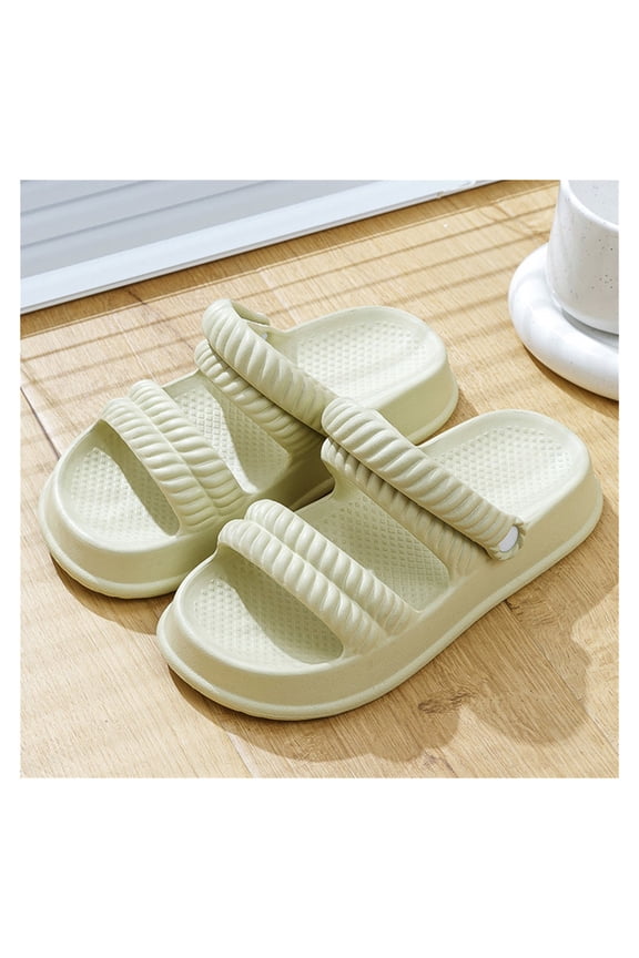 Pillow Slippers for Women Cloud Slides Flat Sandals Two-Strap Slide Sandals,Comfort Footbed Thong Sandals for Womens,Breathable Sandals Shower Shoes Comfort Cloud Slides