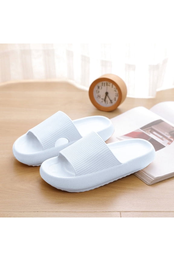 Pillow Slippers for Women and Men, Soft Summer Cloud Sandals, Non Slip Quick Drying Shower Slides, Cushioned Thick Sole, Comfort Indoor and Outdoor Shoes