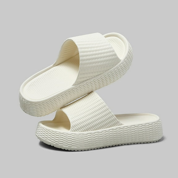 Pillow Slippers for Women and Men, Soft Summer Cloud Sandals, Non Slip Quick Drying Shower Slides, Cushioned Thick Sole, Comfort Indoor and Outdoor Shoes
