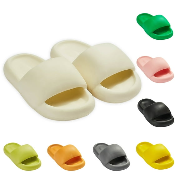 Pillow Slippers for Women Men Non-Slip Quick Drying Bathroom Shower Sandals Thick Sole Cloud Slides Indoor & Outdoor