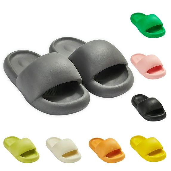 Pillow Slippers for Women Men Non-Slip Quick Drying Bathroom Shower Sandals Thick Sole Cloud Slides Indoor & Outdoor