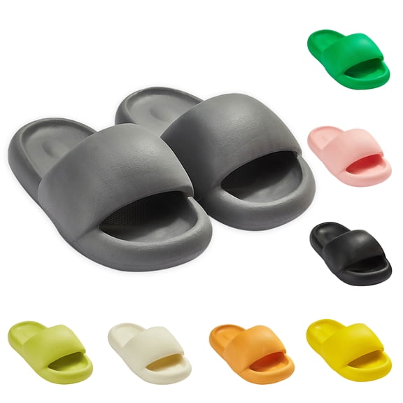 Pillow Slippers for Women Men Non-Slip Quick Drying Bathroom Shower Sandals Thick Sole Cloud Slides Indoor & Outdoor