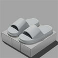 thumbnail image 1 of Pillow Slippers for Women and Men House Slides Shower Sandals (Grey 40), 1 of 4