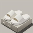 thumbnail image 1 of Pillow Slippers for Women and Men House Slides Shower Sandals (White 42), 1 of 4