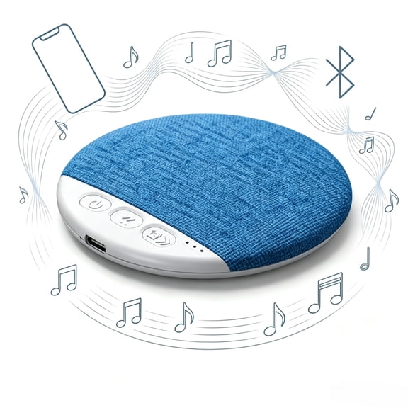 Pillow Speaker, Bone Conduction Flat Disc with Stable Bluetooth 5.4 for Private and Peaceful Adult Sleeping