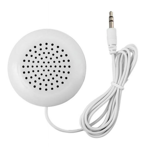 Pillow Speaker, Mini White 3.5mm for MP3/MP4/iPod, Soft Sound for Bedside Use, Includes 1 Speaker