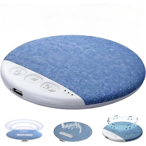 Pillow Speaker for Sleeping, Mini Bone Conduction Portable with Stereo Bass, with White Noise, Thin Portable Pillow Speaker for Side Sleepers