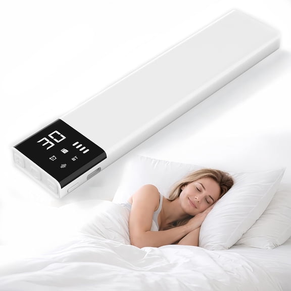 Under Pillow Speakers for Sleeping Bluetooth, Bone Conduction Technology, 3D White Noise Generator, TF Card MP3 Player 30/60/90min Timed Shutdown (White)