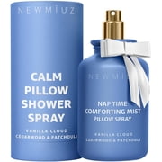 Pillow Spray Calming and Relaxing Pillow Linen Mist Vanilla Cedarwood Essential Oils Stress Relief Aromatherapy Sleep Bedtime Shower Spray Luxury Gift
