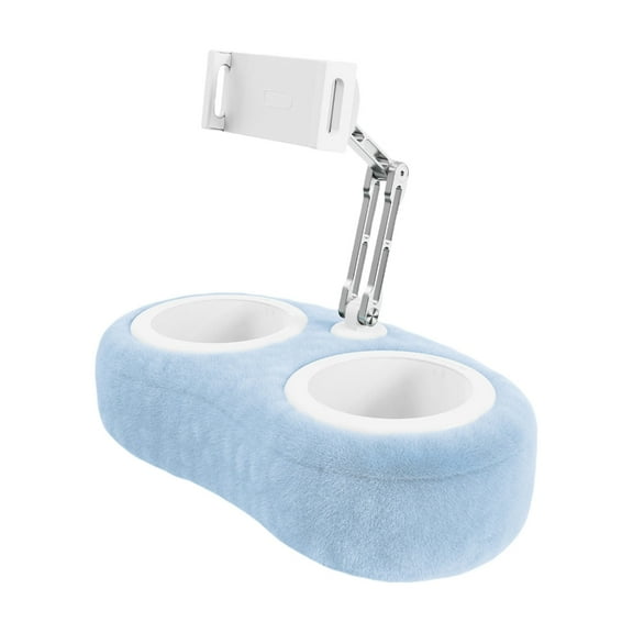 Pillow Stand Holder for Tablet with Two Snacks Bowl Tablet Stand Pillow for Read