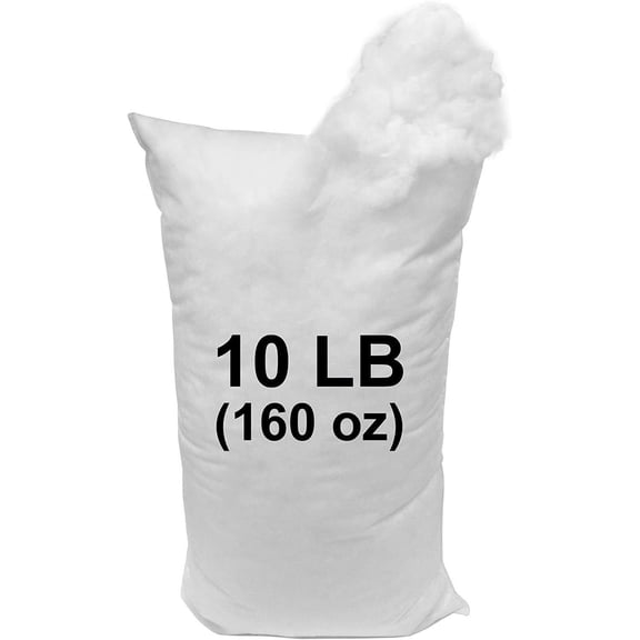 Pillow Stuffing (Not Made in China) 10 LB Bag 100% High-Loft Polyester Stuffing Fiber Fill