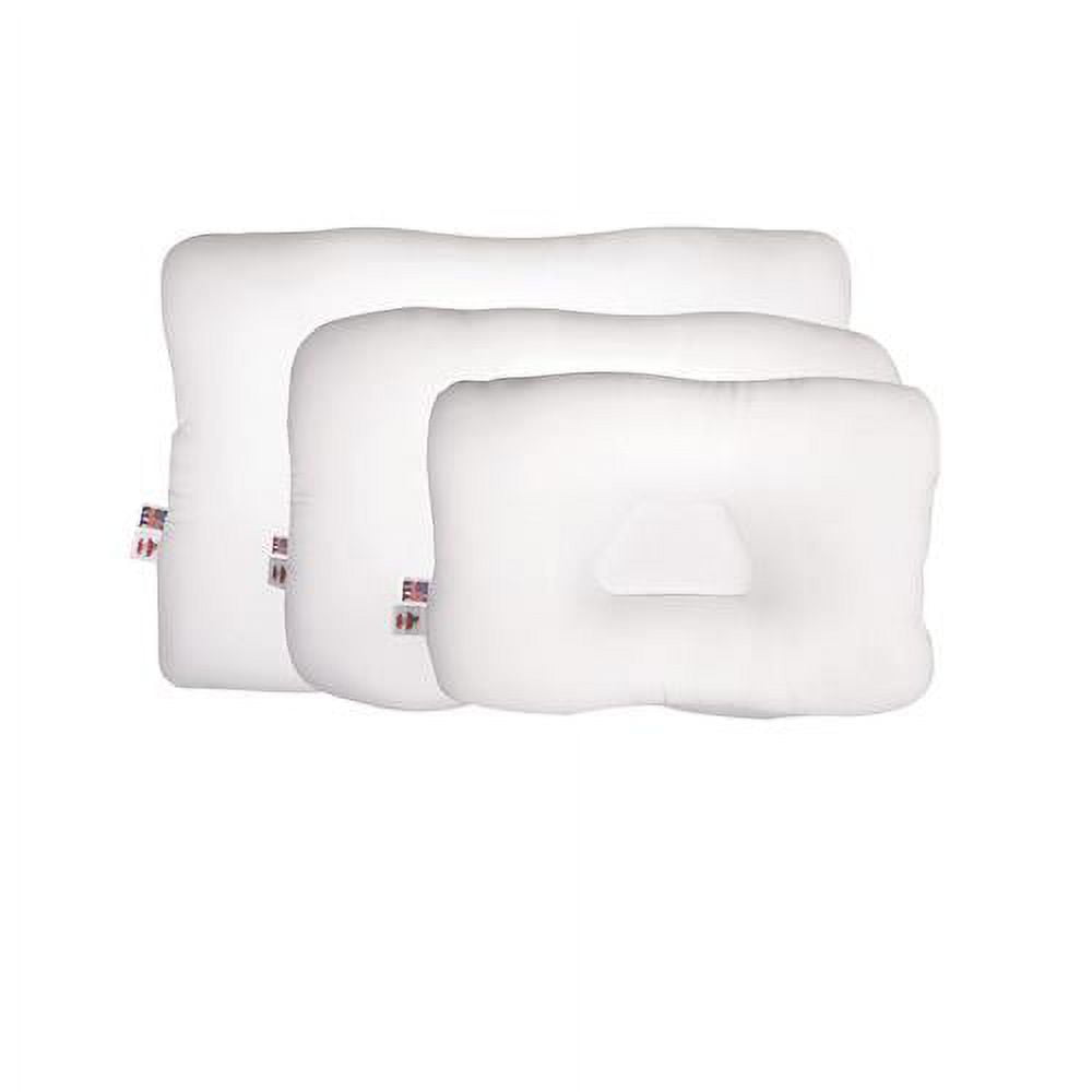 White Standard Size Cotton Cervical Support Pillow