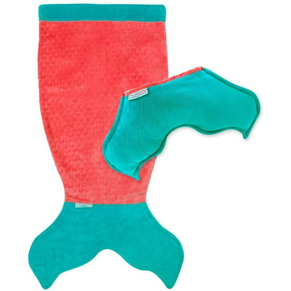 Pillow Tails Kids Convertible Mermaid Tail Blanket - Coral