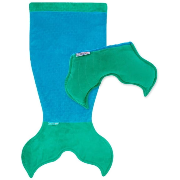 Pillow Tails Kids Convertible Mermaid Tail Blanket - Sea Blue