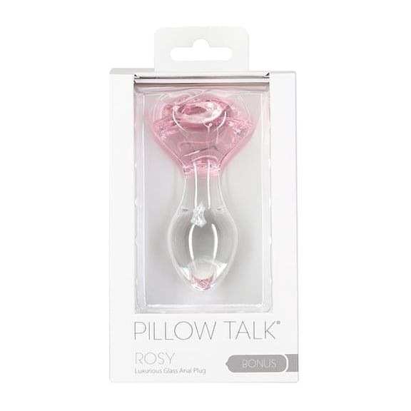 Pillow Talk Rosy Flower Glass Anal Plug Pink