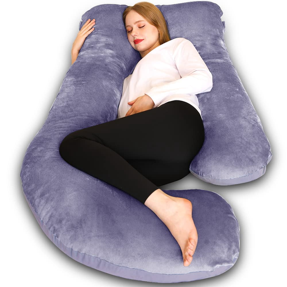 Pillow  U Shaped Full Body Maternity 58 Inch Women Haves Pillows For Sleeping With Removable Cover