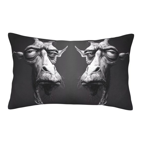 Pillow covers Standard Size - Monochrome Giraffe Expression Soft Pillow Protector with Zipper, Pillow cases Breathable Comfy Bed Pillows cases Easy Care 20x30