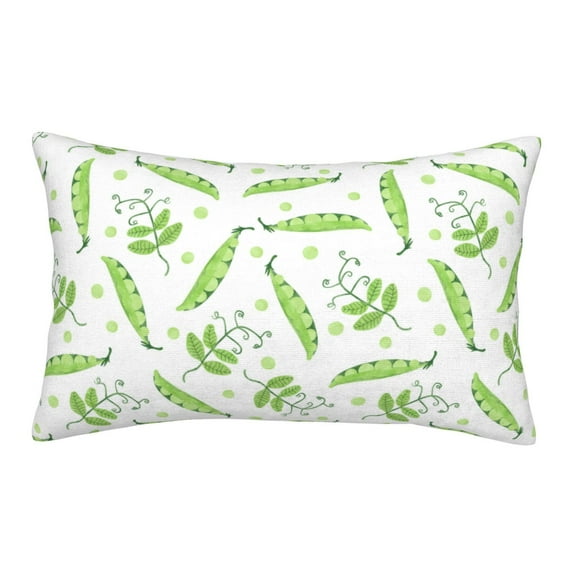 Pillow covers Standard Size - Peas Pattern green Soft Pillow Protector with Zipper, Pillow cases Breathable Comfy Bed Pillows cases Easy Care 14x20