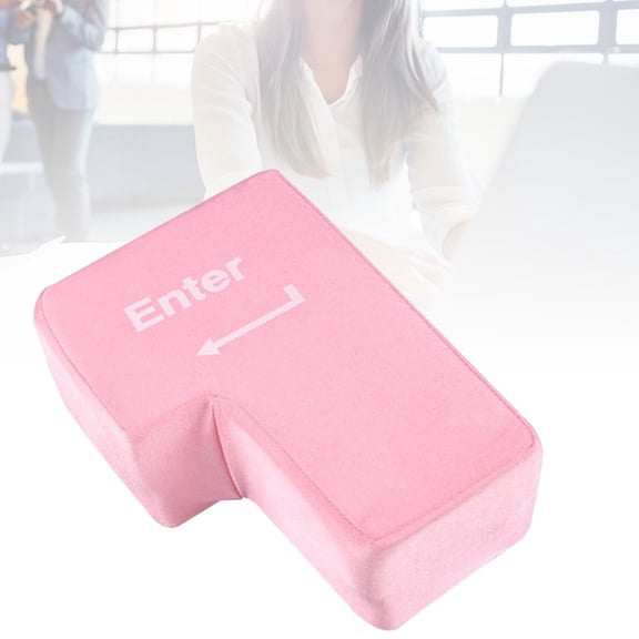 USB Enter Key Pillow Novelty Computer Desk Cushion for Arm Support and