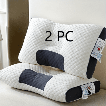 Pillow for Sleep Apnea, Deep Sleep Pillow, Sleep Apnea Pillow, Ergonomic Pillow for Neck and Shoulder, Pillow for Side, Back, Stomach Sleepers(2 PC)