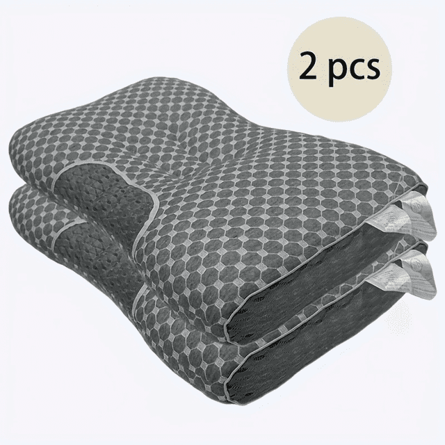 Pillow for Sleep Apnea, Deep Sleep Pillow, Sleep Apnea Pillow, Ergonomic Pillow for Neck and Shoulder, Pillow for Side, Back, Stomach Sleepers(2 PC)