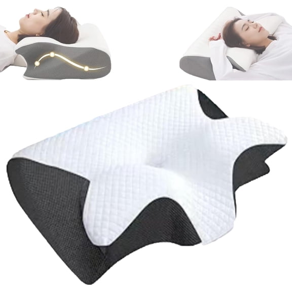 Pillow for snoring relief and sleep apnea,Ergonomic Contour Support Pillows, Air Way Cervical Pillow for Sleep Apnea, for Side Sleepers, Back Sleepers