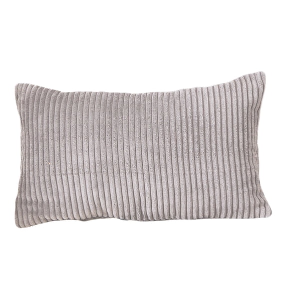 Pillow solid color corduroy sofa pillow cover rectangular pillow cover - gray